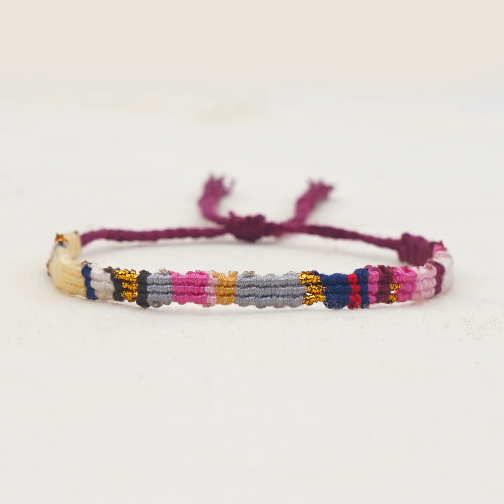 Go2Boho Friendship Braided Bracelet Boho Ethnic Thread Macrame Bracelets For Women Handmade Jewelry Tassel Adjustable Bangle