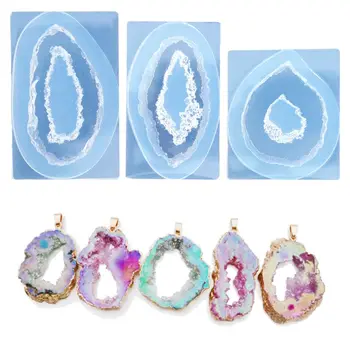 

UV Resin Crystal Epoxy Transparent Silicone Mold Flash Powder DIY Handmade Jewelry Making Set