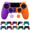 Силиконовый чехол для Dualshock 4 PS4 Pro Slim, чехол для контроллера и колпачки для захвата большими пальцами для PlayStation 4, аксессуары для игр ► Фото 1/6