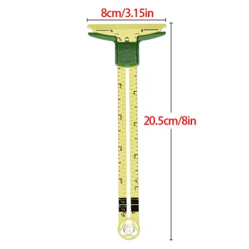 

New 2 Pieces Sliding Gauge Sewing Measuring Tools T-Shaped Sliding Gauge Plastic T Gauge for Sewing Quilting (Size 1)