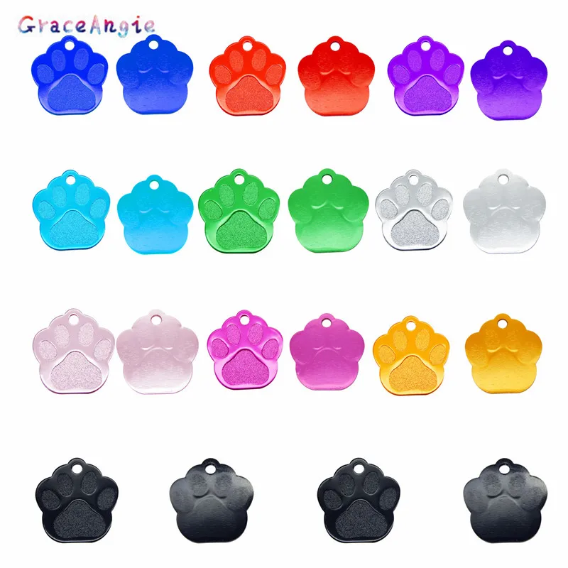 10 шт. ошейник для собак кошек аксессуары форма ног домашних животных ID бирка