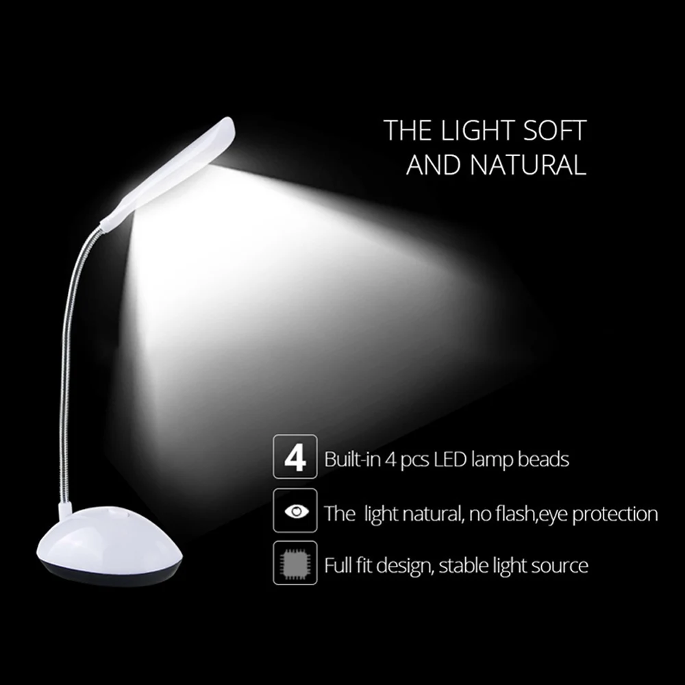 35*10*13cm table lamp 1.5W USB Rechargeable Table Lamp 3 Modes Adjustable LED Desk Lamps 4 Color Table Light