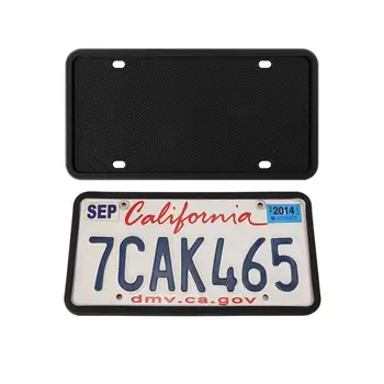 

License Plate Frames - Silicone License Plate Frame with 4 Drainage Holes, Rain-Proof, Anti-Rust and Anti-Rattle for Car License