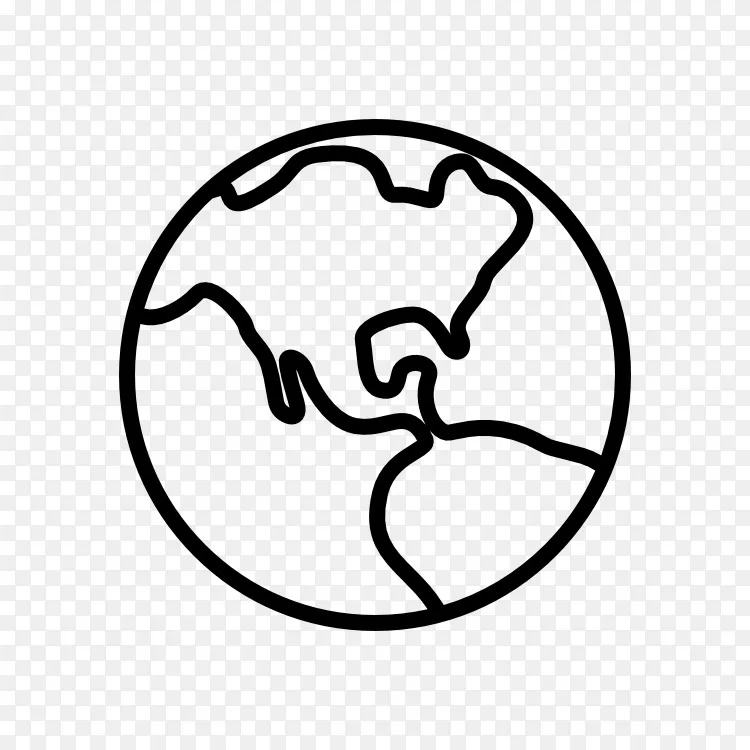 线条剪贴画-地球