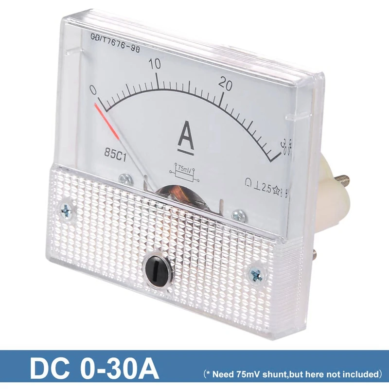 BHTS-85C1-A Dc Аналоговый амперметр измерительный прибор с панелью 30A амперметр тока механические амперметры