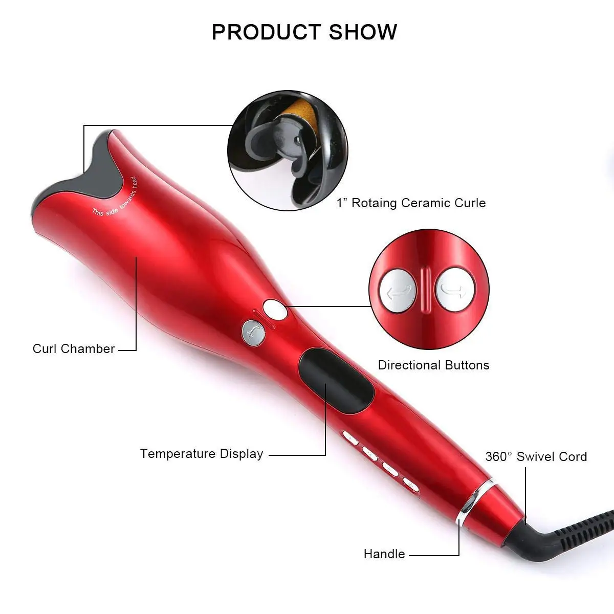 Modelador de Cabelo Ondulação do Cabelo Automático Boucleur Cheveux Ondas Ferro Curler Rolo Rotativa ar 55w 6 Curling Irons