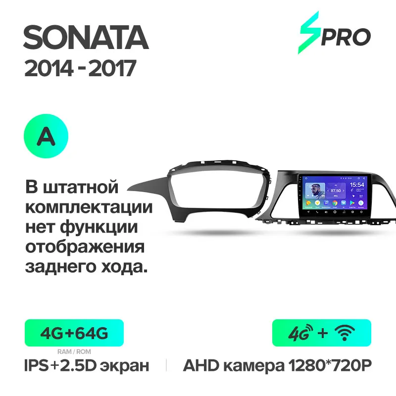 TEYES SPRO для hyundai Sonata- автомобильный Радио Мультимедиа Видео плеер навигация gps Android 8,1 аксессуары седан без dvd 2 - Цвет: Sonata 64G A