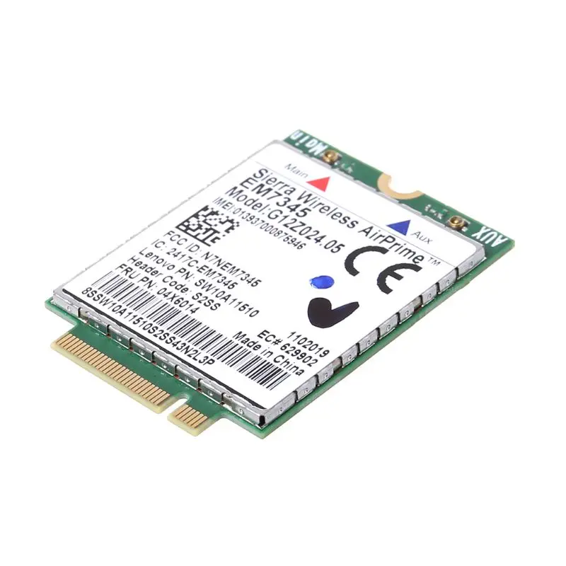 

WWAN Wireless Card EM7345 4G LTE for Lenovo Thinkpad 04X6092 04X6015 04X6014 Sierra X6HA