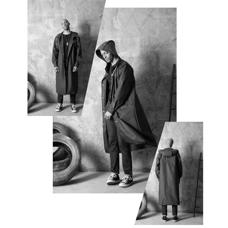 Плащ водонепроницаемый для мужчин и женщин с капюшоном Для Взрослых Пальто