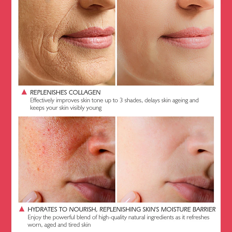 VIBRANT GLAMOUR Serum Protein Face Cream Repair Anti Wrinkle Reduce Red Blood Anti allergy Deep Hydration 5