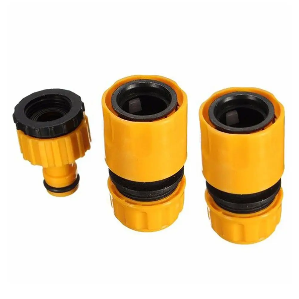 3Pcs 1/2Inch 3/4Inch Garden Water Hose Pipe Fitting Quick Tap Connector Adaptor ibc ton barrel hose joint fittings water tank hose connector kitchen bath tap faucet adapter quick connect garden supplies