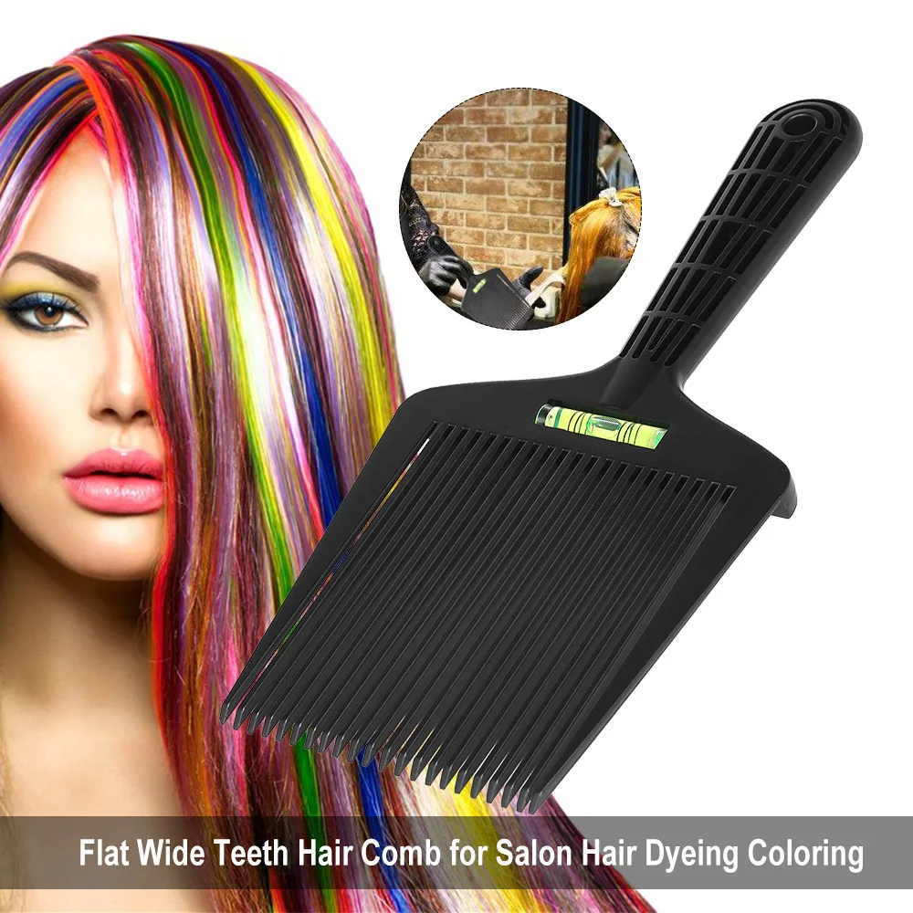 

Flat Wide Teeth Hair Comb for Dyeing Coloring Streaking Pigment Mixing Coating Barber Hairstyling Brush Tool