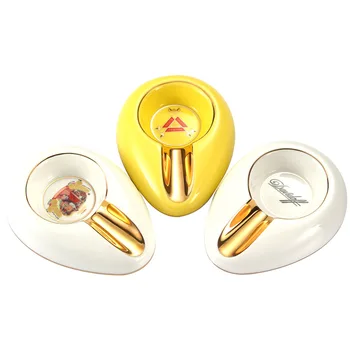 

GALINER Pocket Cigar Ashtray Outdoor Home Ashtray Car Tobacco Cigarettes Ash Tray Single Cigar Holder Smoking Tray Gift Box