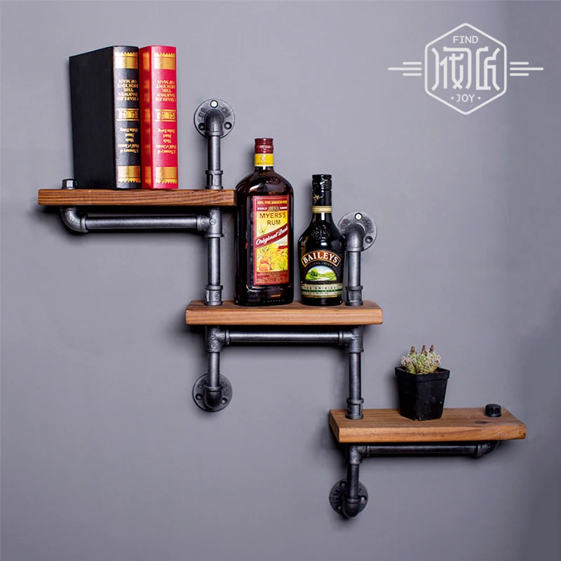 Американские трубы стойки кованые железные стены Ретро фон деревянная