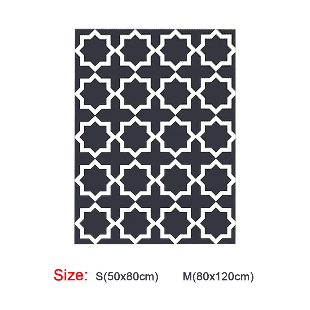 Дверной коврик, два размера, бытовые портативные коврики для гостиной, напольный коврик, полиэстер с геометрическим принтом, товары для дома, Противоскользящий коврик для ног