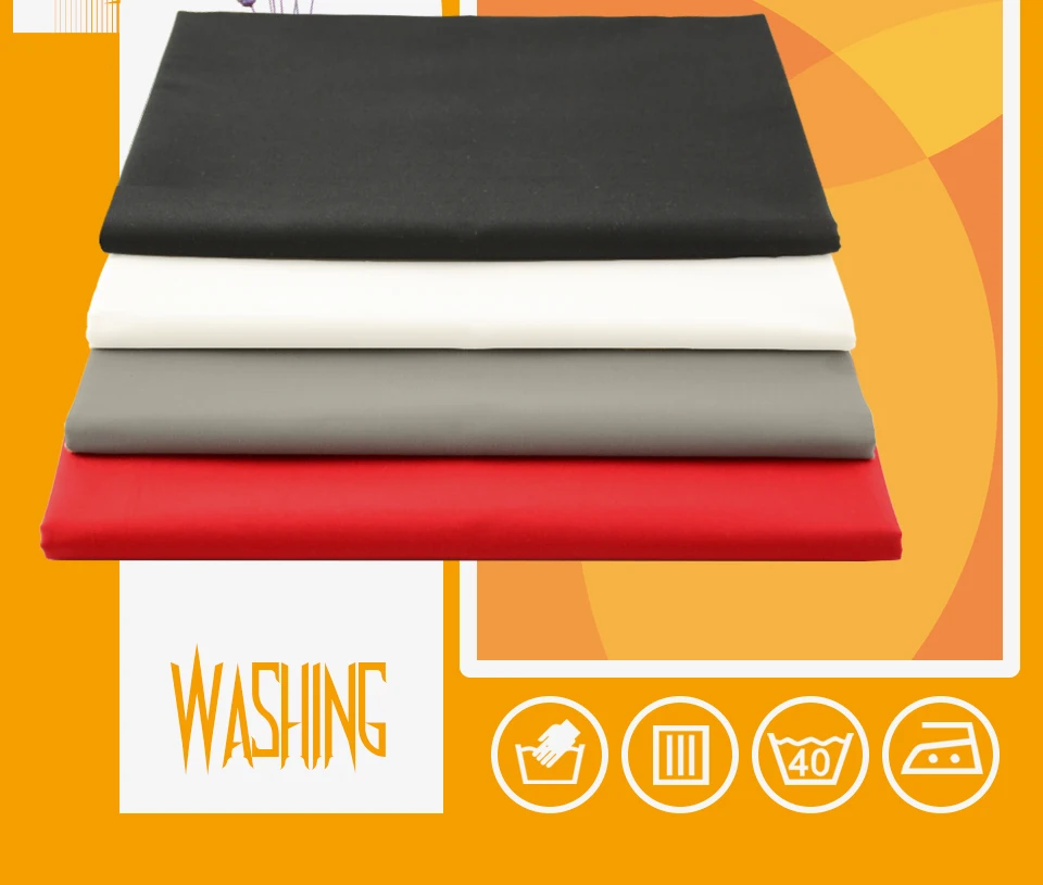100% Cotton Fabric High Quality Classica Solid Black Color Design Twill Fat Quarter Home Textile Quilting Patchwork – Detail 2