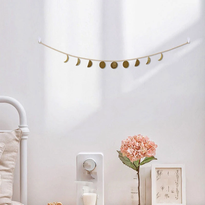 Moon Shining Phase Garland Decoration Chains Boho Gold Wall Hanging Ornaments Suppor