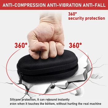 

Universal Anti-fall Shockproof Bluetooth Earphone Storage Bag Portable Oxford Cloth EVA Headset Storage Box Bag Dropshipping