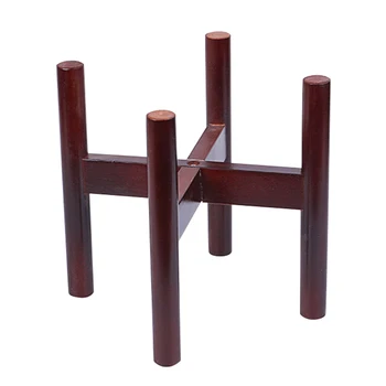 

Flower Pot Holder Garden Display Solid Wood Tray Shelf Free Standing Home Decor Indoor Potted Rack Modern Plant Stand Durable