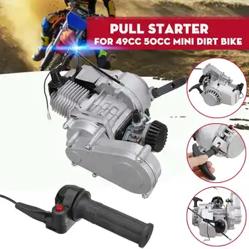 

2 Stroke Pull Starter Transmission Engine Air Cooled Motor Auto CDI Mini Throttle Handle For 49CC 50CC Mini Dirt Bike