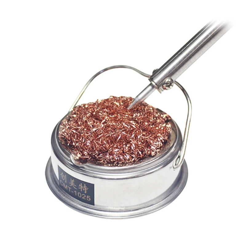 

Drop Shipping CMT-1025 Iron Tip Cleaner Cleaning Steel Welding Soldering Tip Head Cleaner
