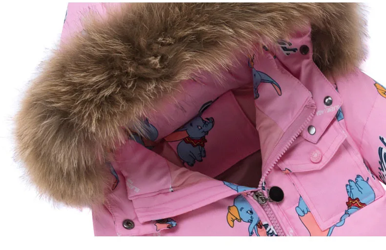 Зимний пуховик для маленьких мальчиков, комплект для девочек, теплая куртка детский зимний комбинезон, парка одежда с натуральным мехом детский лыжный комбинезон, пальто