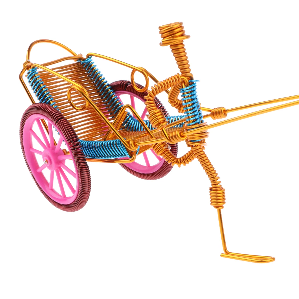 Metal Rickshaw Model Handicraft Tricycle Model Home Coffee Bar Decoration