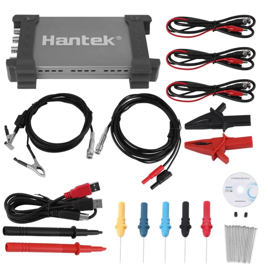 Hantek 6074BE 4 канала 70 МГц полоса пропускания автомобильный Osiclloscope цифровой USB Portrail