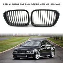 Комплект из 2 предметов, на передний бампер для автомобильного стайлинга капюшон ноздри гоночный автомобиль решетка Замена для BMW 5-Series E39 M5 1999-2003