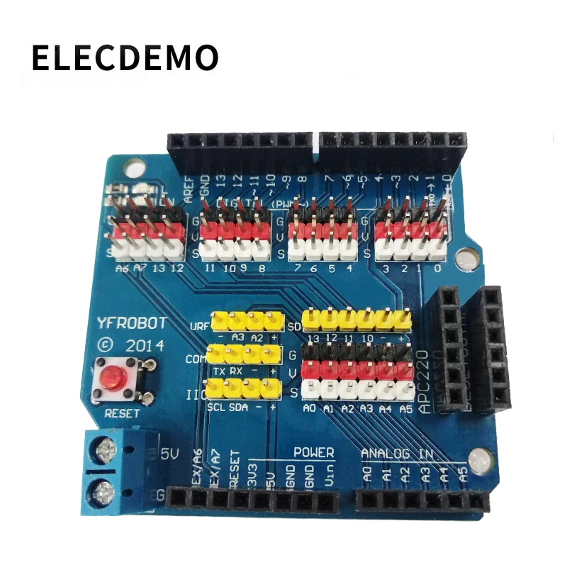 1 шт. Датчик Щит Плата расширения щит UNO R3 V5.0 Электрический модуль Новый Для arduino uno