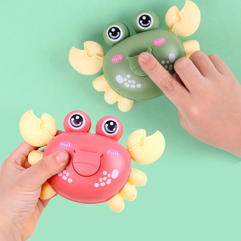 

Press Crawling Crab Clockwork Toys For Baby Cute Cartoon Classic Wind Up Crab Toys Funny Pull Back Animal Bath Toys For Children