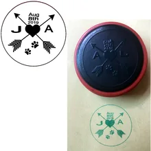 4 см круг на заказ Slelf-Inking штамп светочувствительное уплотнение Персонализированная Свадебная марка для приглашения с начальное название и дата