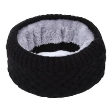 USA Shipping Unisex Winter Neck Scarf Warm Wool Knit Plus Velvet Thick Collar Neck Warmer Scarves For Snowboard Skiing Skating