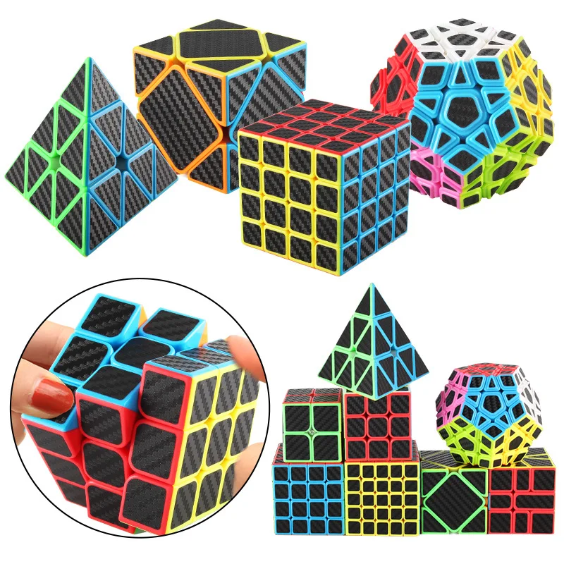 3x3x3Carbon Fiber Professional Magicco Cube скоростные кубики Головоломки Neo Cubo Magico Sticker взрослые