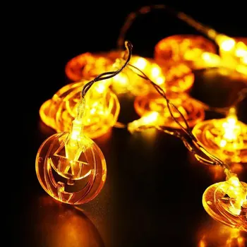 

4.5m 30 Led Halloween Pumpkin Ghost Skeletons Bat Spider Led Light String Festival Bar Home Party Decor Halloween Ornament
