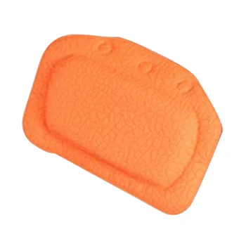 

Bathroom Bathtub Soft Bath Pillow Sponge Relaxing Headrest Waterproof Cushion with Suction Cups(Orange)