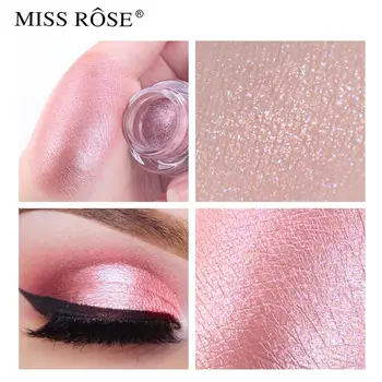 

Miss rose diamond glitter eyeshadow palette single color polar gold rose red cream with sequins metallic eyeshadow MS218