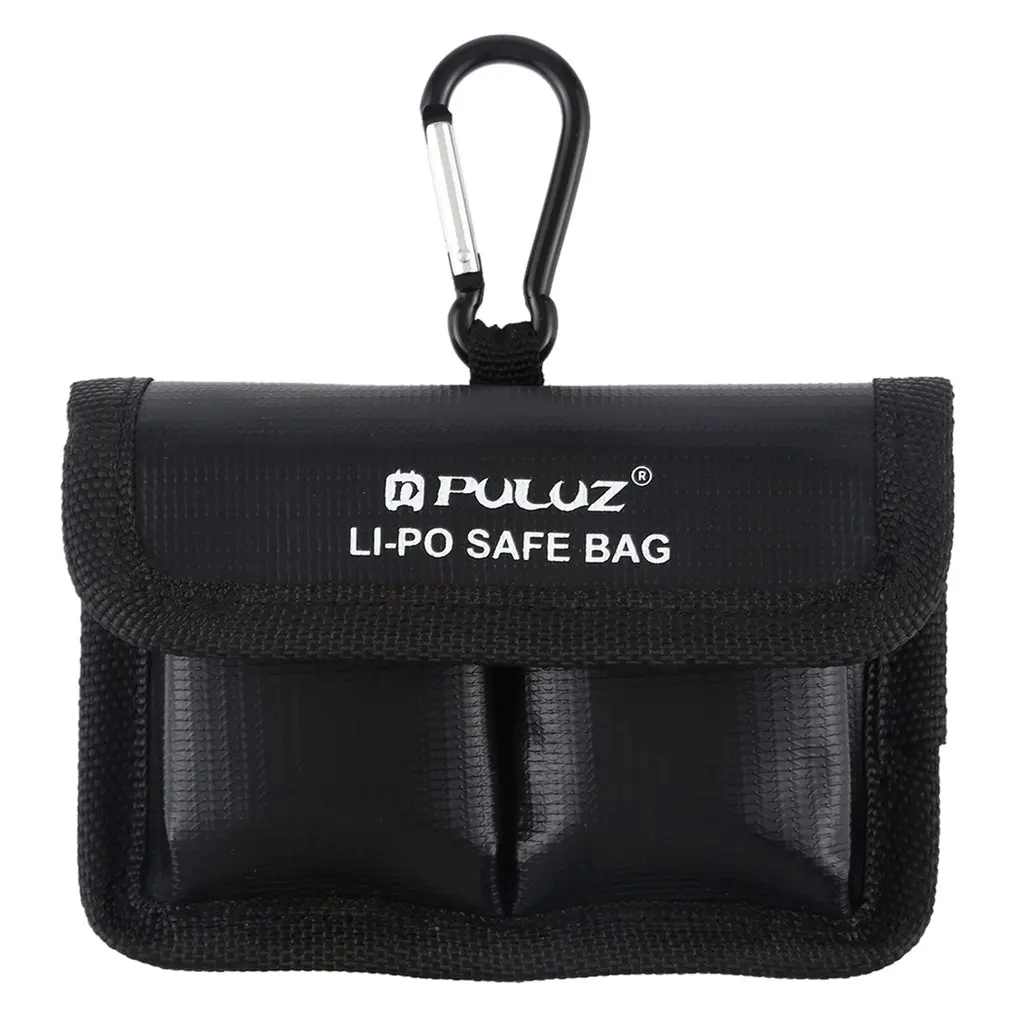 

Lithium Battery Explosion-Proof Safety Protection Storage Bag With Carabiner For Camera Battery Protection Bag