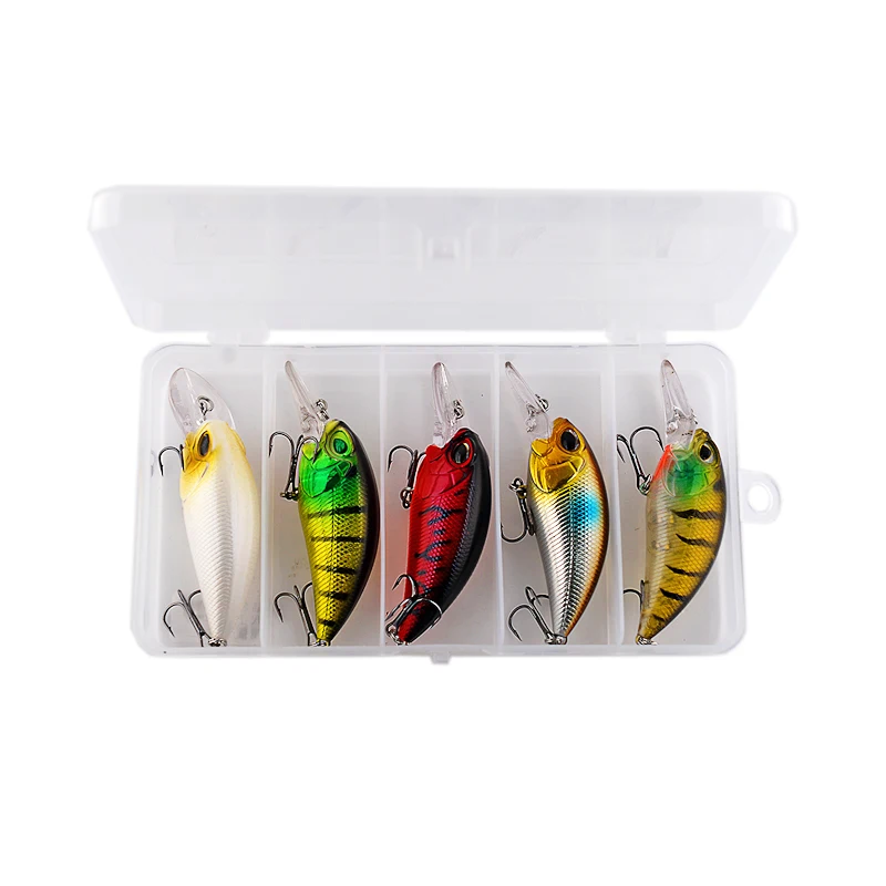 

2020 5pcs Bass Crankbait Fishing Lures Set Diving Wobblers Artificial Bait Hard Baits Swimbaits Boat Topwater Lures