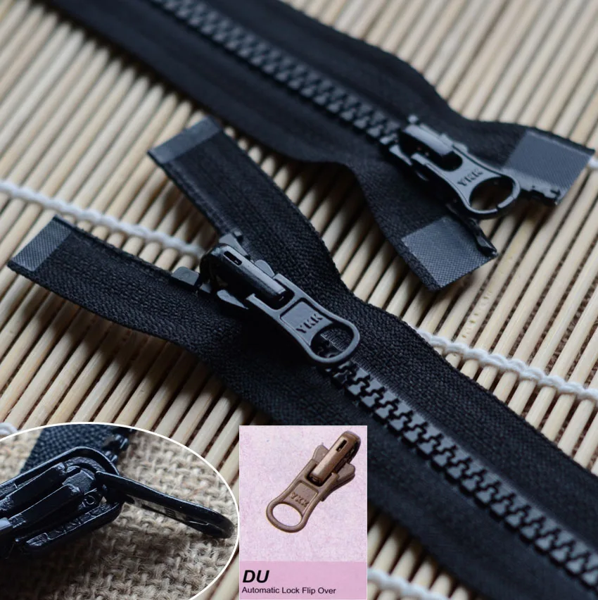 ykk resin zipper 60 120cm double open positive and negative wear