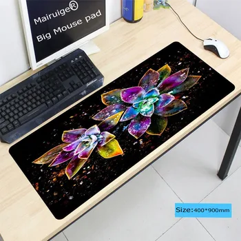 

900*400*4MM Flowers Abstract water drop Large Soft Rubber Anti-slip Computer Mouse Mat Gaming Rectangular Table Pads