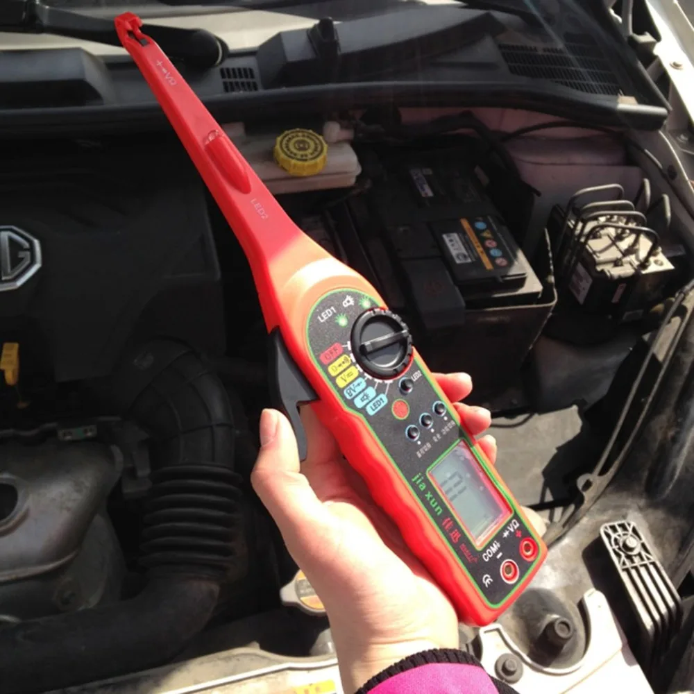 

Power Electric Multi-function Auto Circuit Tester Automotive Electrical Multimeter Lamp Car Repair car detector red