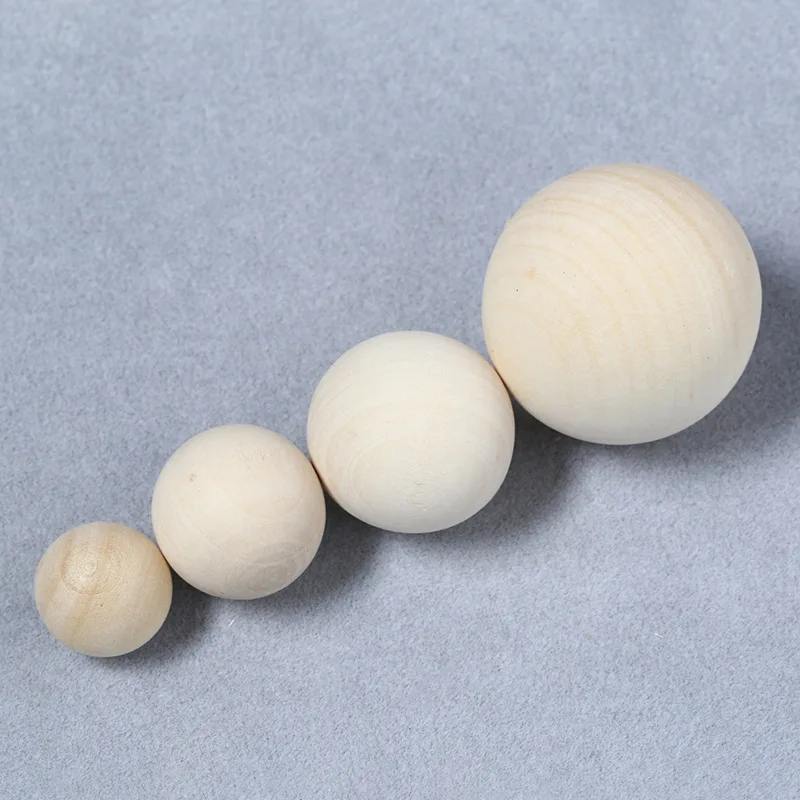 

10-50MM Datural Environmentally Friendly Lead-free Round Non-porous Wood Beads For DIY Jewelry Making Spacer Beads
