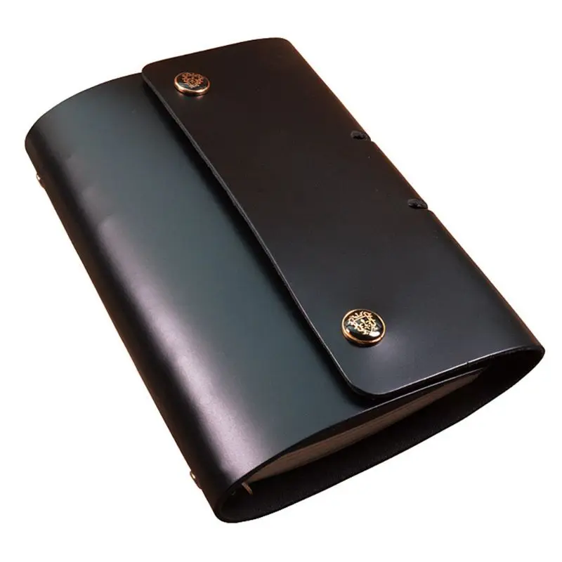 

Leather A6 Notebook Loose Leaf Detachable Buckle Business Travel Journal Notepad AXYF