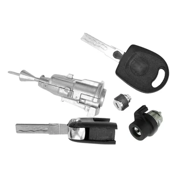 

beler 5pcs Car Door Lock Cylinder Key Kit 1KD800375E 1KD 800 375 E Fit For VW Jetta MK5 2006 2007 2008 2009 2010 2011 2012