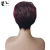 XISHIXIU Bobo Style Short Wigs for Black Women Heat Resistant Hair Natural Synthetic Straight Mixed Burg Wig Free Hairnet ► Photo 2/6