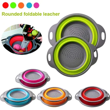 

Multifunction Kitchen Collapsible Silicone Colander Fruit Vegetable Strainer Space Saver DAG-ship