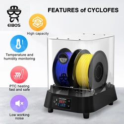 EIBOS – boîte sèche Filament 3D Extra Large, haute température, 1.75mm/2.85mm/3mm 