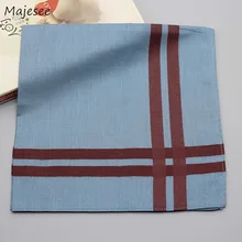 Носовые платки Женские Элегантные полосатые Простые повседневные женские высококачественные хлопковые мягкие Модные женские полотенца для отдыха с квадратным карманом Новинка
