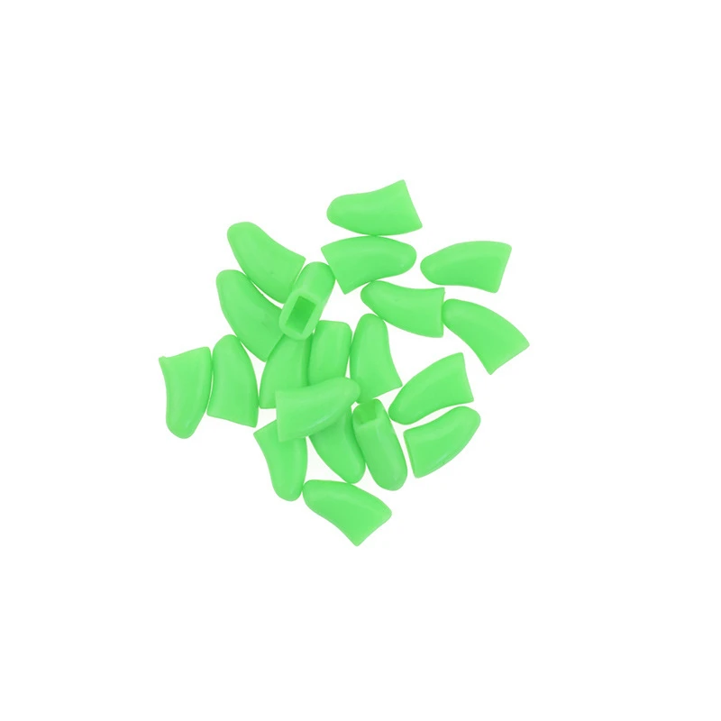 Light green 20 шт собачьи и кошачьи колпачки для ногтей, мягкие силиконовые накладки для ногтей против царапин в виде лап, для ухода за щенком, для ухода за ногтями, для собак, кошек, принадлежности для ухода за ногтями - Цвет: Light green
